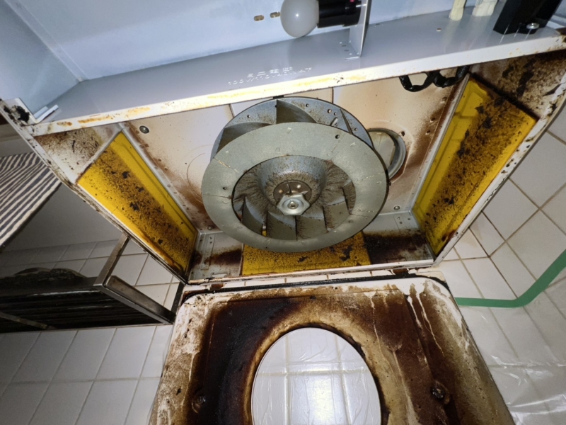 福岡市南区/レンジフードクリーニング事例